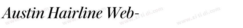 Austin Hairline Web字体转换
